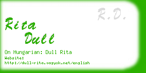 rita dull business card